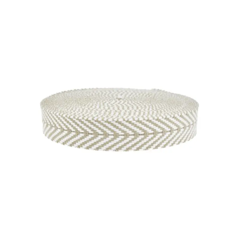 Direktkauf COTTON WEBBING HERRINGBONE SAND/ECRU