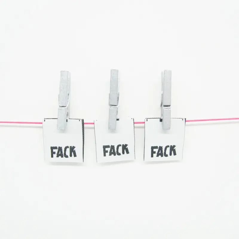 WOVEN LABEL SET FACK Schnäppchen