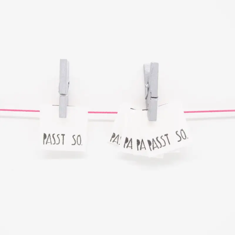 Ausverkauf LABEL SET PASST SO (5pcs)