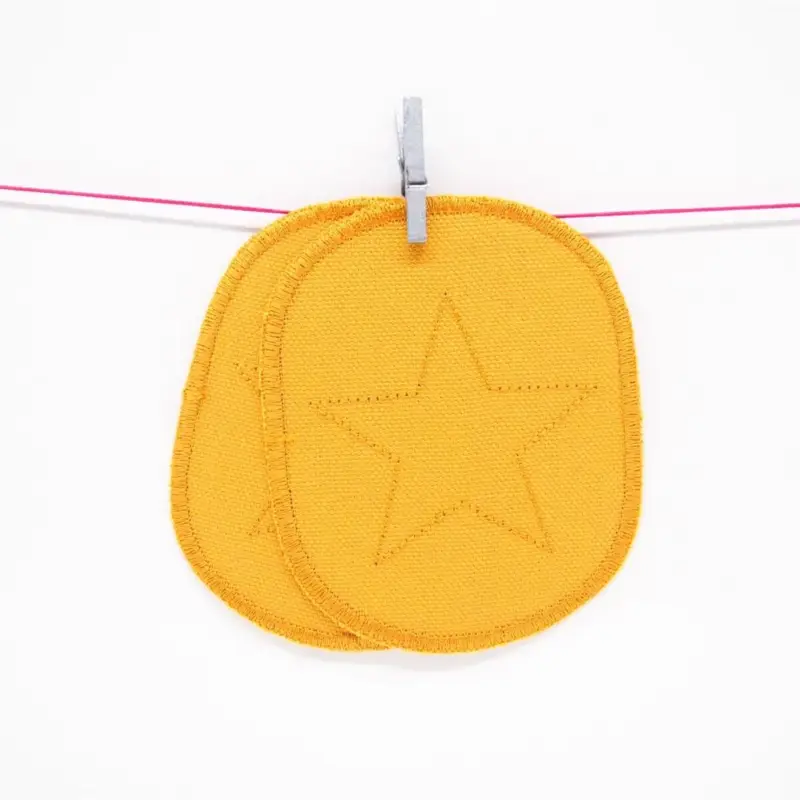 Sonderaktion KNEE PATCHES CANVAS STARS MUSTARD (2pcs.)