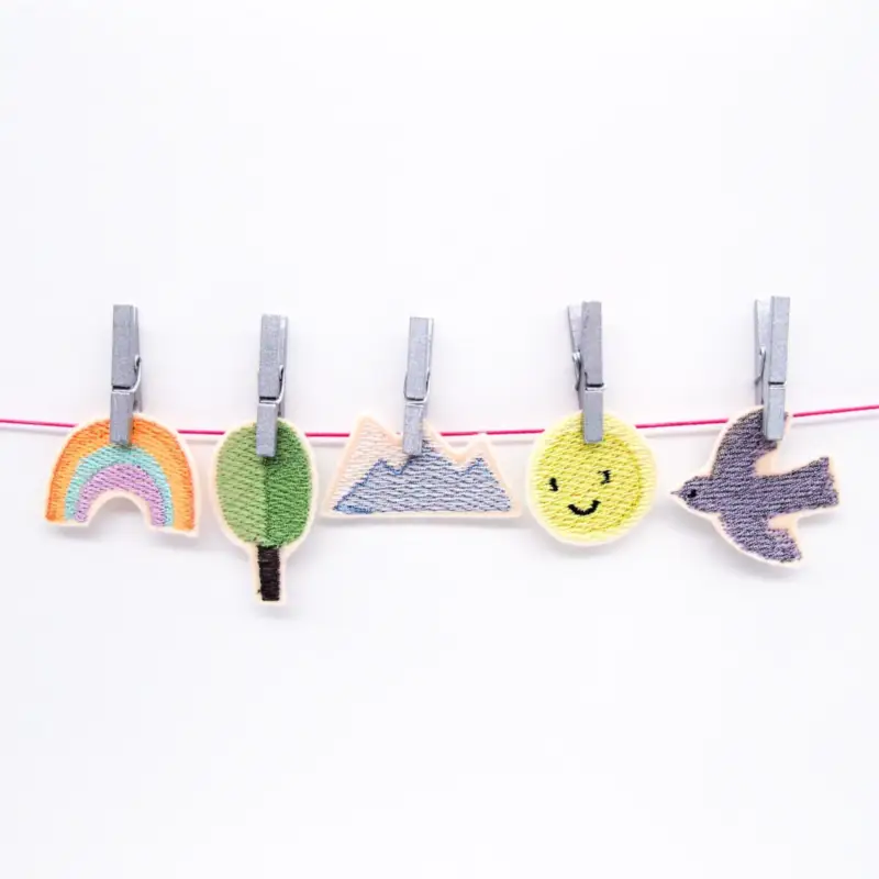 Günstig EMBROIDERED PATCH SET NATURE (5pcs.)