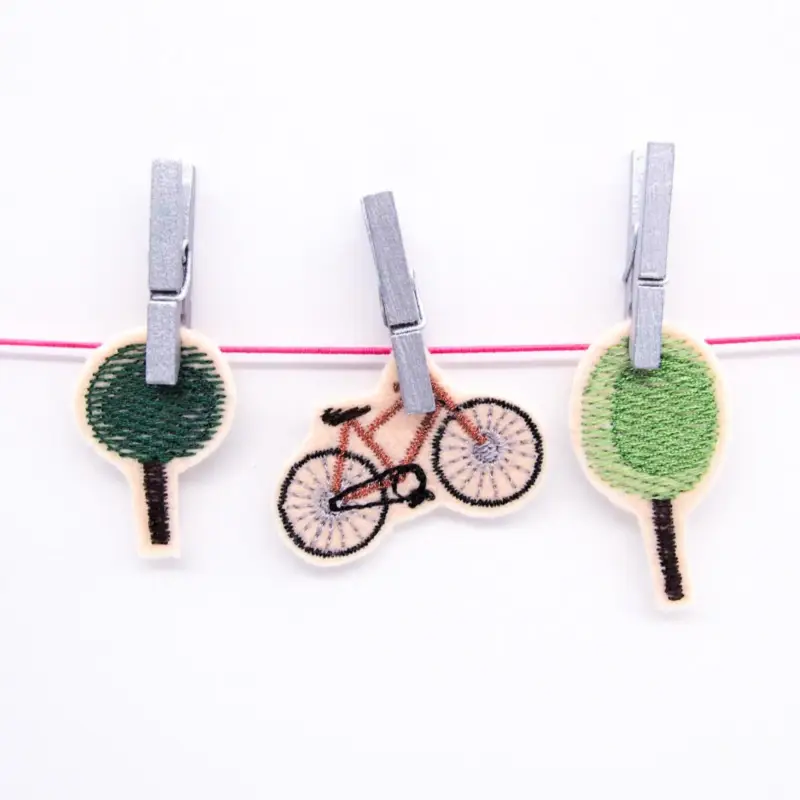 EMBROIDERED PATCH SET BIKE (3pcs.) Heißes Angebot