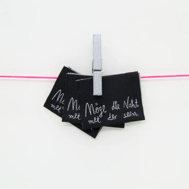 WOVEN LABEL SET "MÖGE DIE NAHT MIT DIR SEIN" (3 pcs) Super-Preis