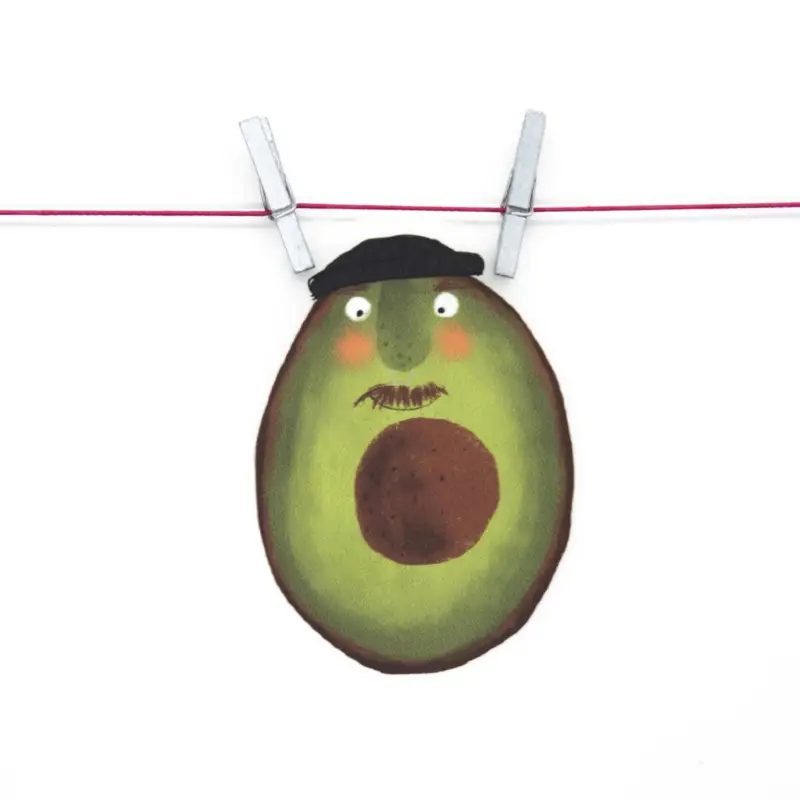 BÜGELBILD AVOCADO TYP Solange Der Vorrat Reicht