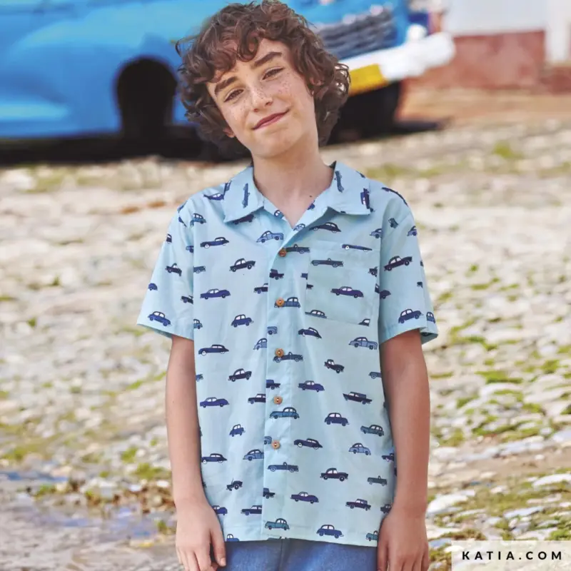 POPLIN HAVANA CARS BLUE Top-Angebot