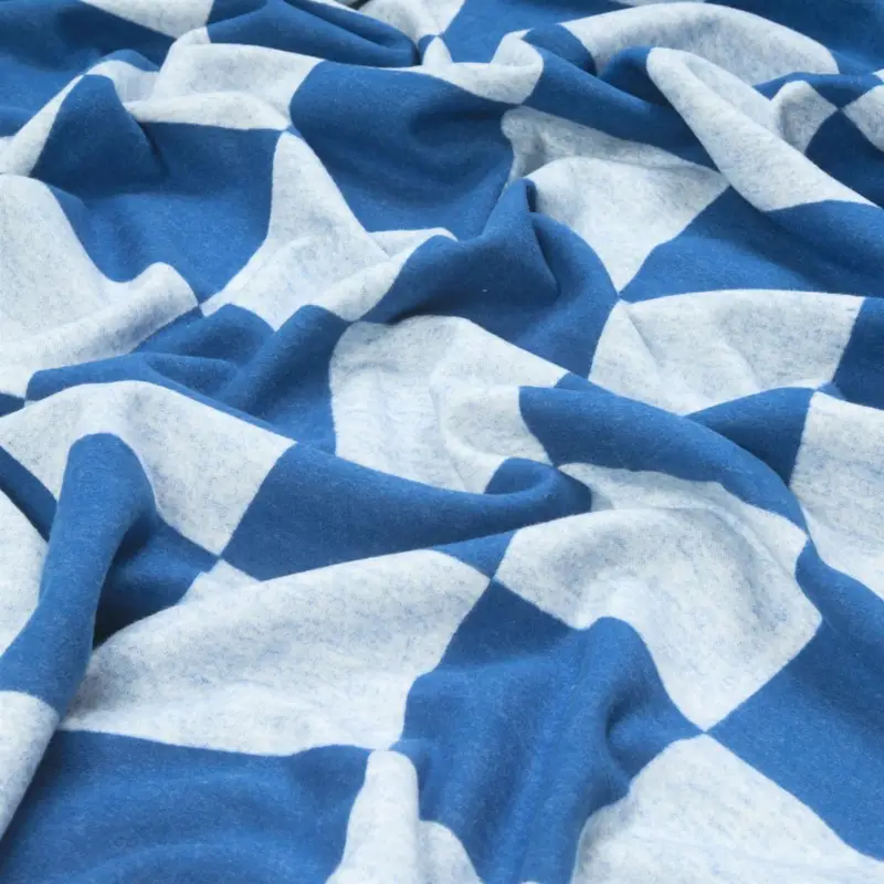 Neuheit ORGANIC JACQUARD SQUARED COBALT/CREME