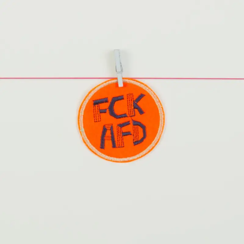 EMBROIDERED PATCH FCK AFD ORANGE Sonderaktion