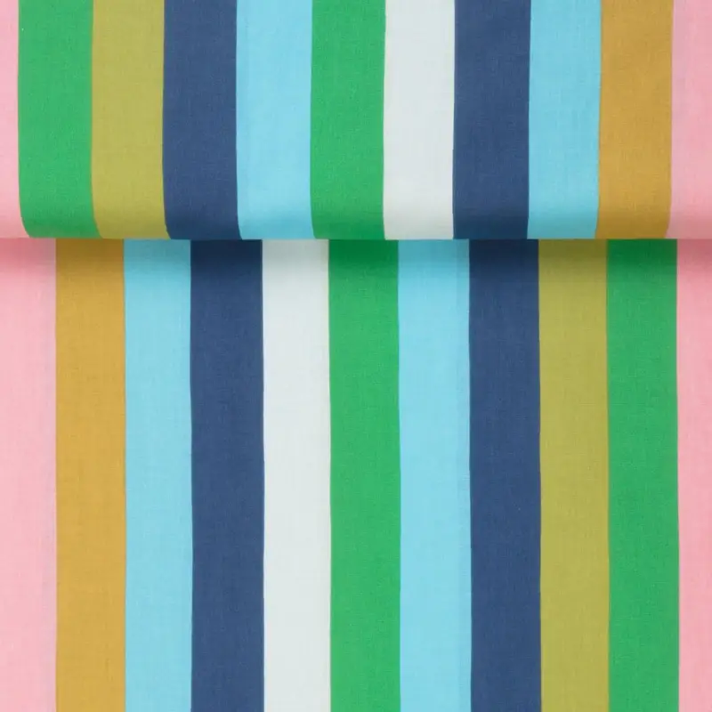 Top-Preis POPLIN BLOCKSTRIPES BLUE/GREEN