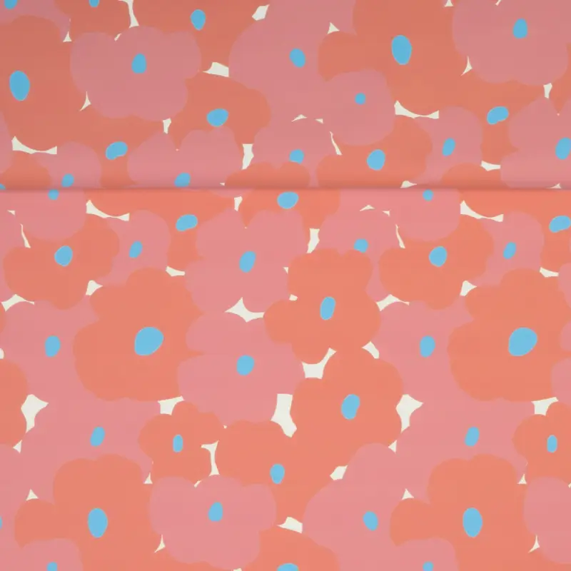 RAINCOAT FLOWERS peach Neu