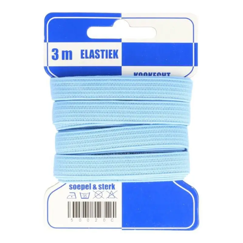 Bestseller Gummiband * 10mm * 3 Meter Pack * hellblau * kochfest