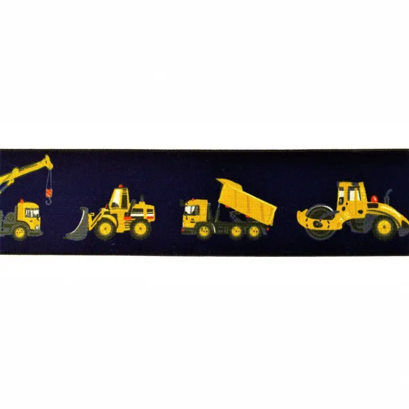 Garantierte Lieferung Gummiband * Baufahrzeuge * marineblau * 40mm