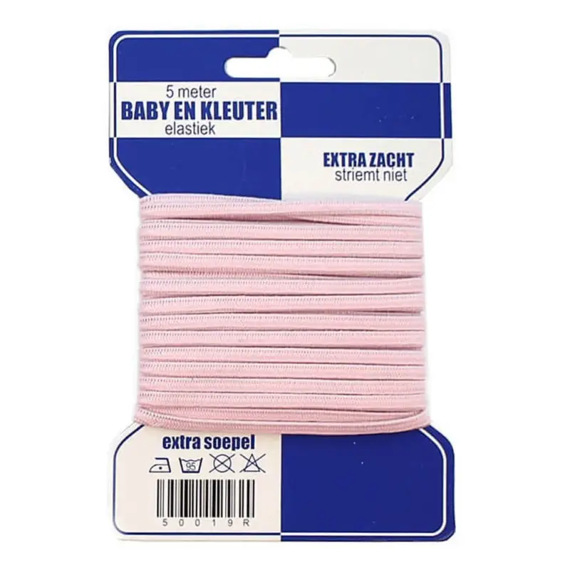 Sofort Bestellen Gummiband * extra weich * 6mm * 5 Meter Rolle * babyrosa * kochfest
