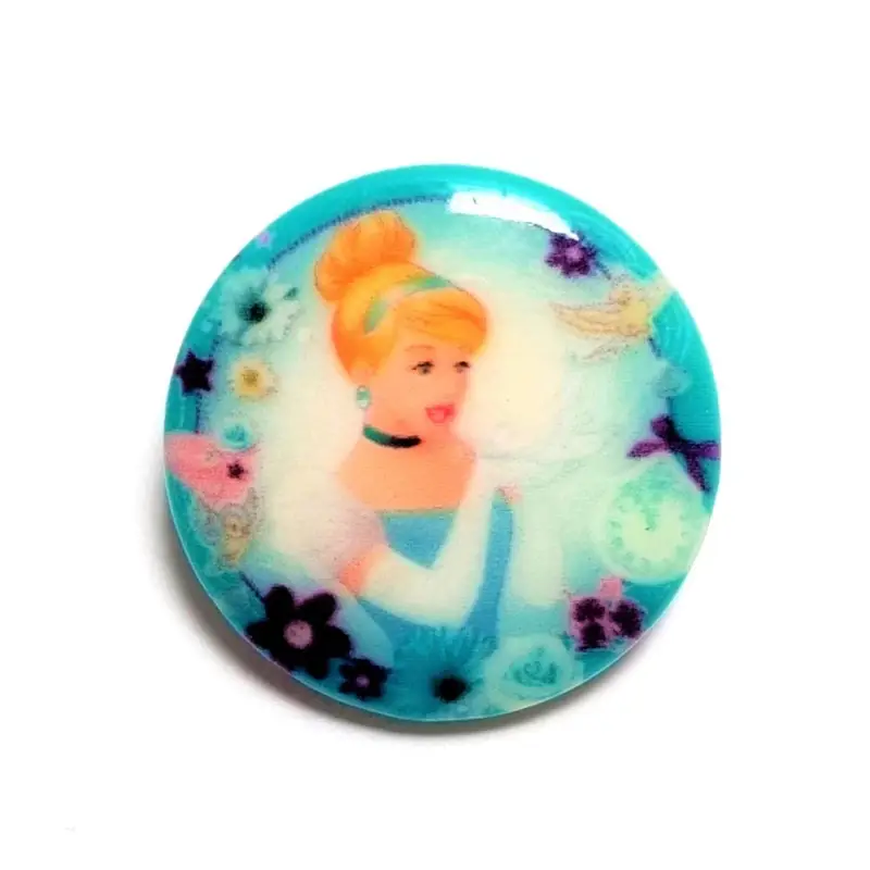 Kunststoffknopf * Disney * Cinderella * 22mm Ausverkauf