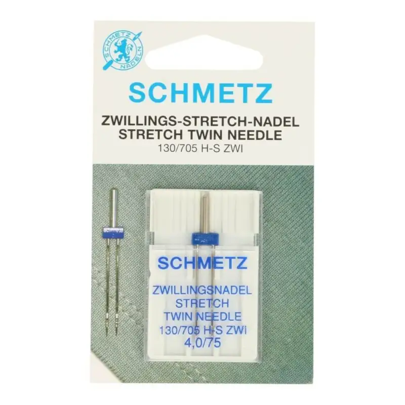 Geprüft Nähmaschinennadeln Schmetz "Zwillingsnadel Stretch" 130/705 * 75/4,0mm