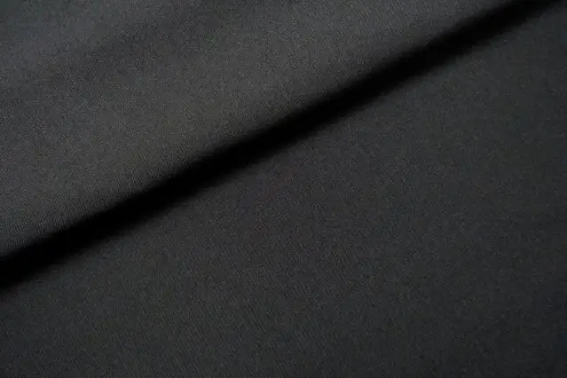 B1 Zertifizierter unifarbender Stoff - schwarz Schneller Versand