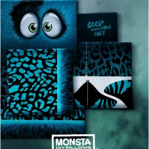 Kissen Panel "Monsta Pillows" by Thorsten Berger - petrol Versand Am Gleichen Tag