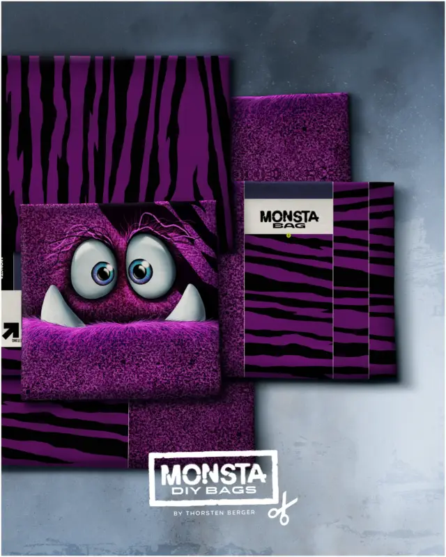 Sonderaktion Taschen Panel "Monsta Bags" by Thorsten Berger - lila