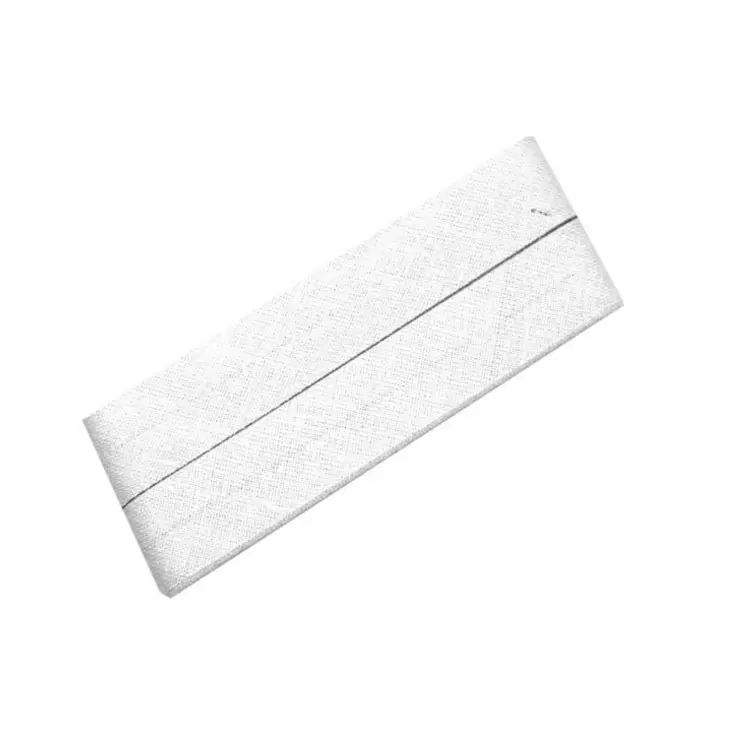 5 m Baumwollschrägband weiss (009) Ausverkauf