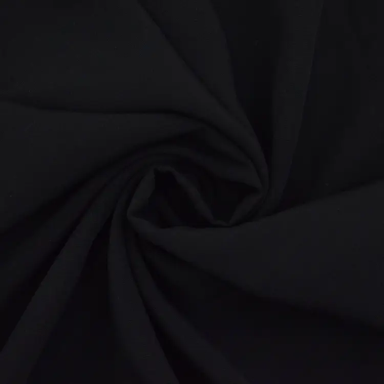 Geprüft Viskose Voile uni schwarz