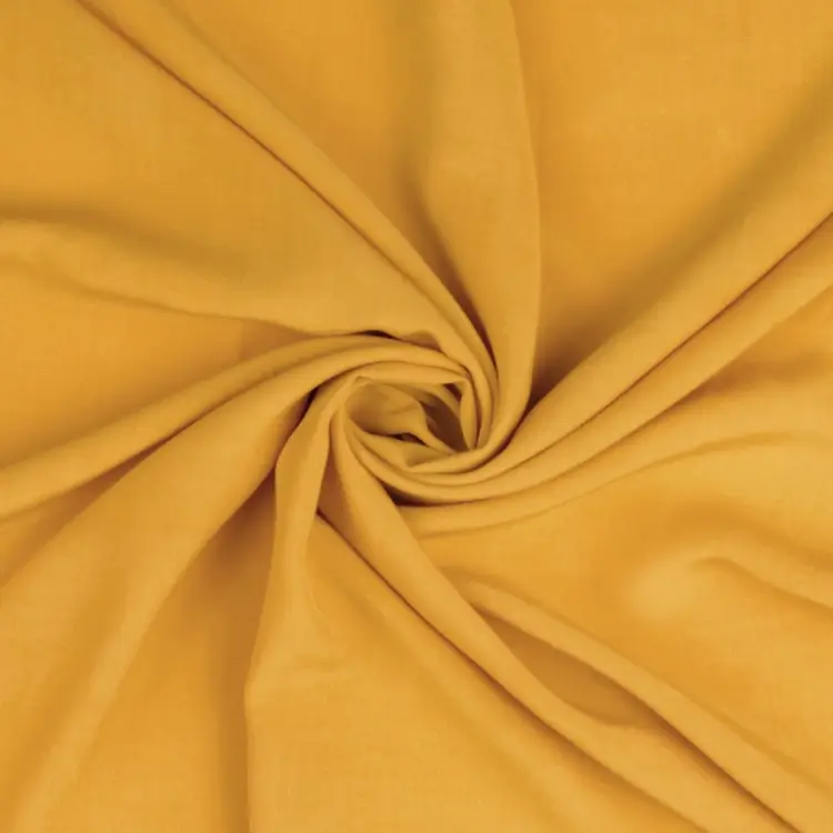 Neue Ware Viskose Voile uni, senfgelb