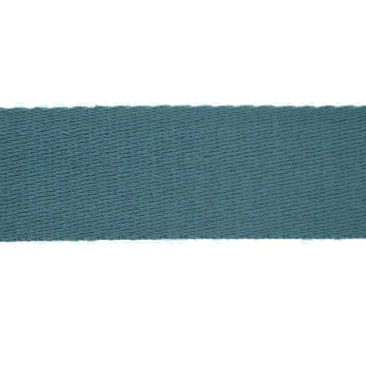 Baumwoll-Gurtband uni stahlblau 38 mm Billig