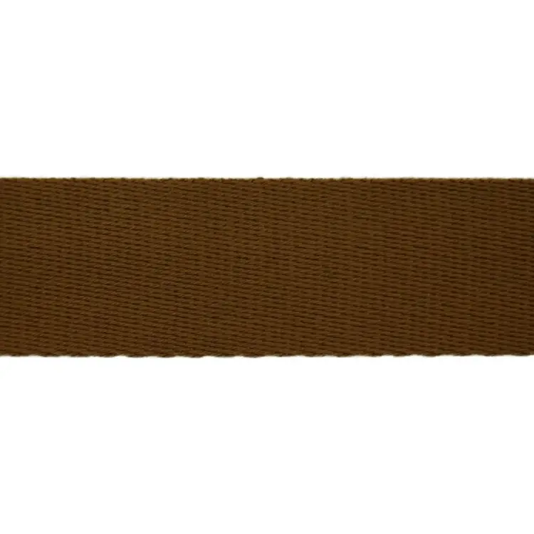 Baumwoll-Gurtband uni braun 38 mm Rabatt
