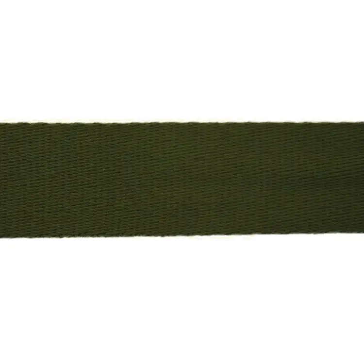 Top-Angebot Baumwoll-Gurtband uni olivgrün 38 mm