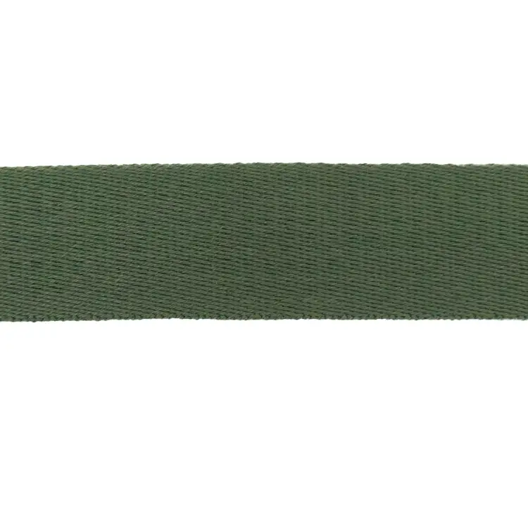 Garantierte Lieferung Baumwoll-Gurtband uni altgrün 38 mm