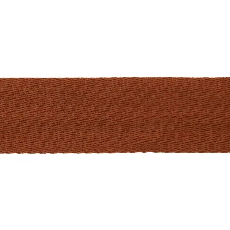 Billig Baumwoll-Gurtband uni rostorange 38 mm