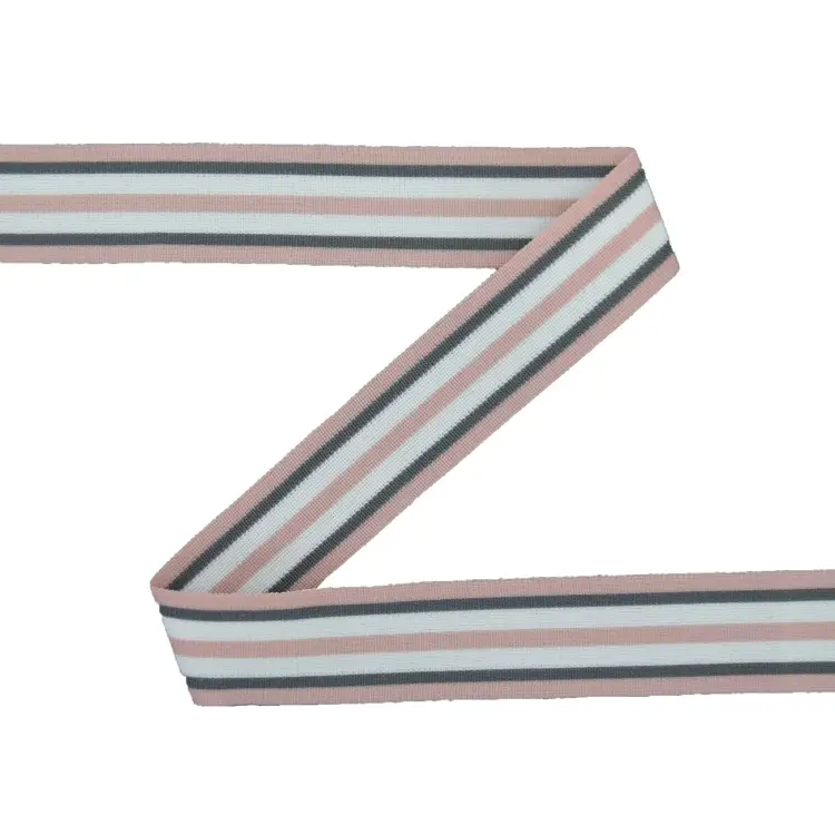 Zierband Stripes 25 mm, altrosa Geprüft