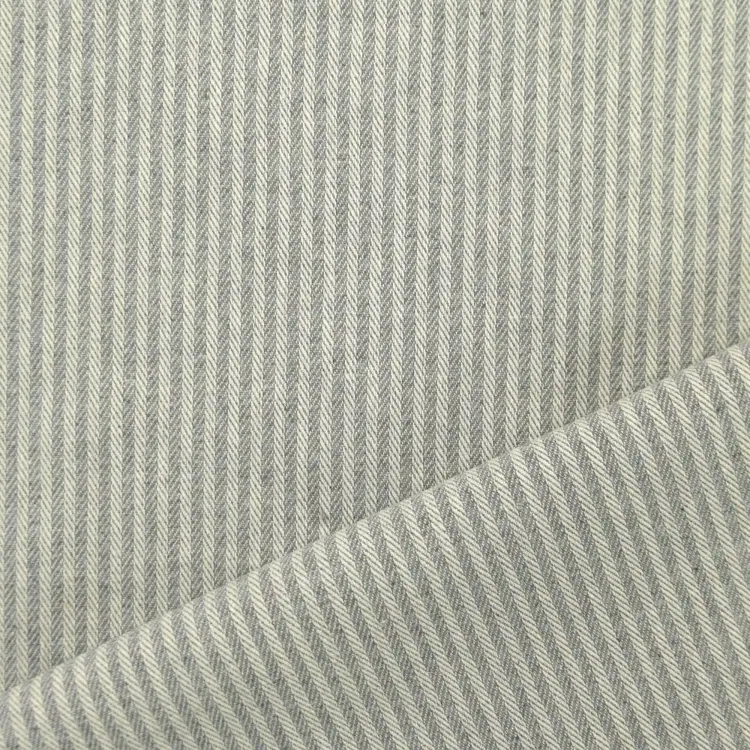 Bestseller Dekostoff Jacquard Doubleface Dobby Streifen, grau