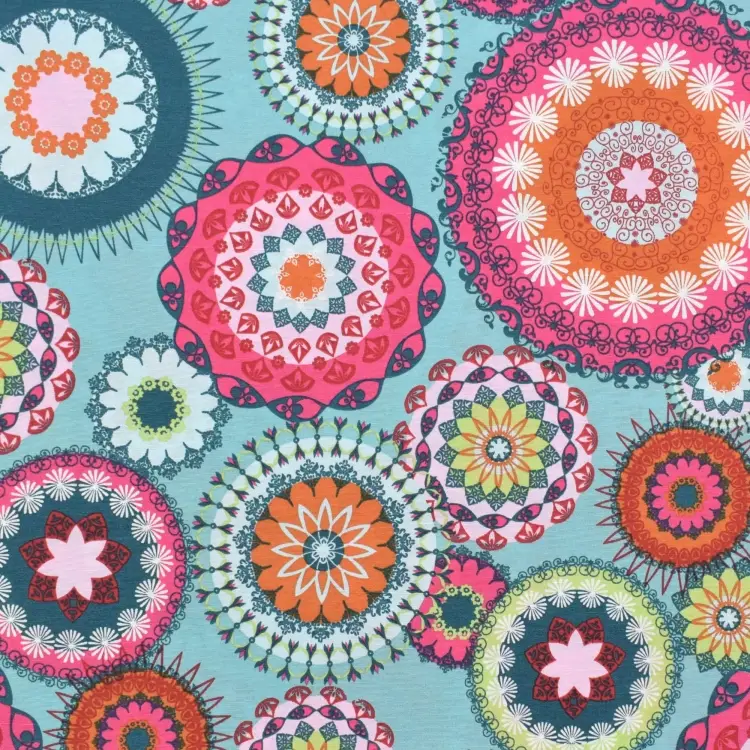 Solange Der Vorrat Reicht Dekostoff Ottoman Mandala, türkis