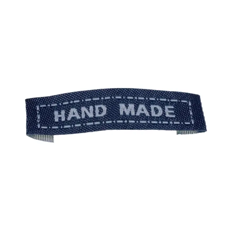 Neue Kollektion Webetikett Hand Made, dunkelblau