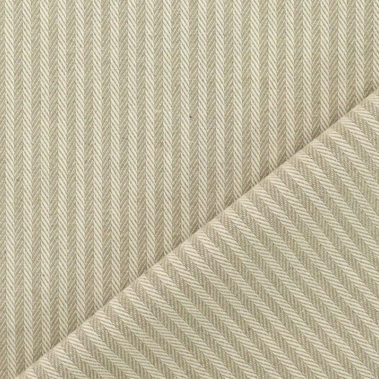 Dekostoff Jacquard Doubleface Dobby Streifen, sand Jetzt Kaufen