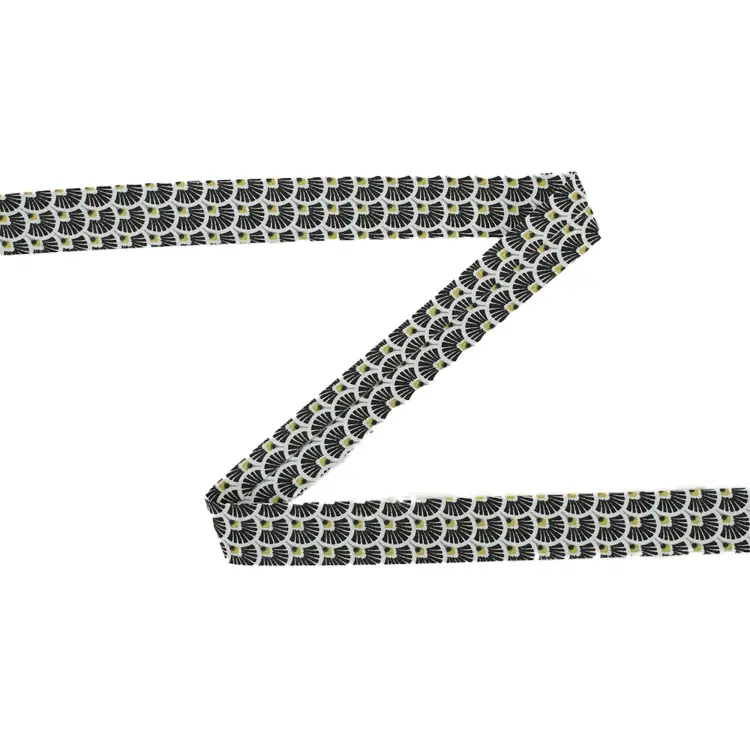 Schrägband Fächer 27mm, schwarz Geprüft