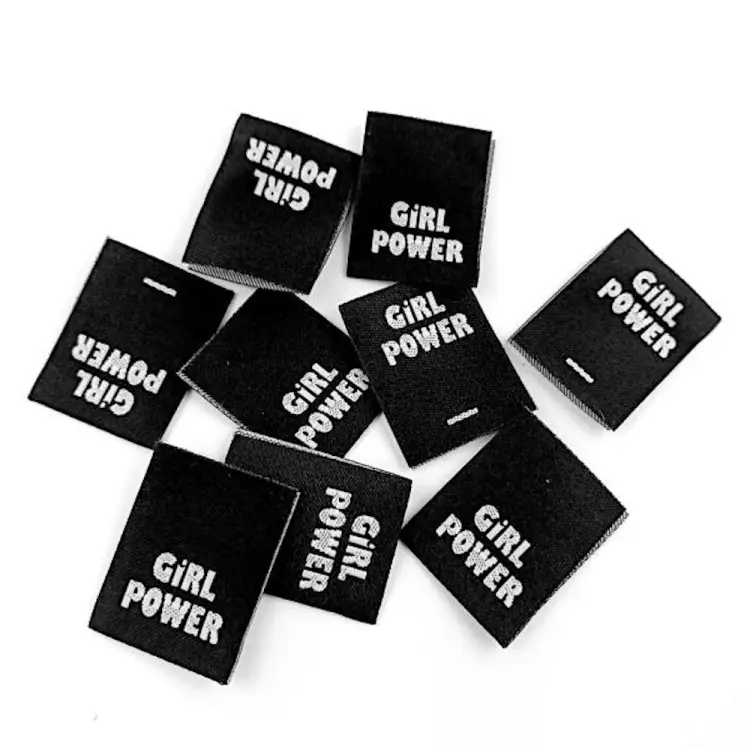Webetikett Girl Power, schwarz Geprüft