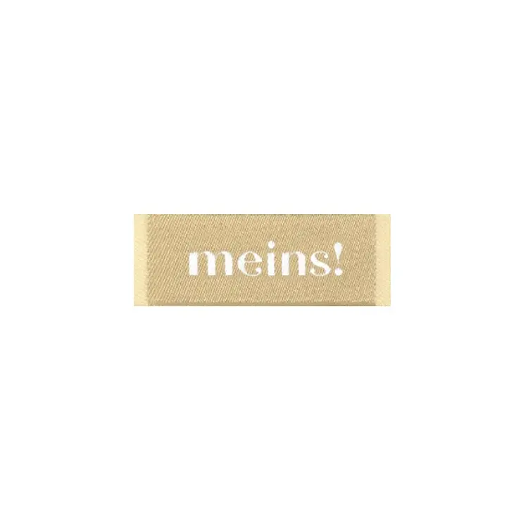 Markenprodukt Webetikett Meins!, beige