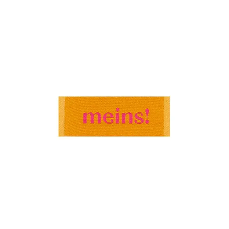 Webetikett Meins!, orange Beliebt