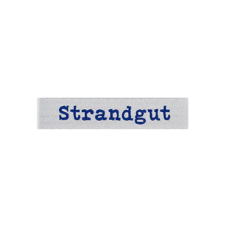 Webetikett Strandgut, blau Sofort Bestellen