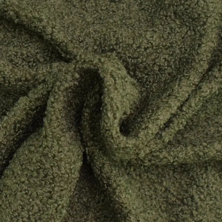 Sale Feinstrick Bouclé uni, oliv