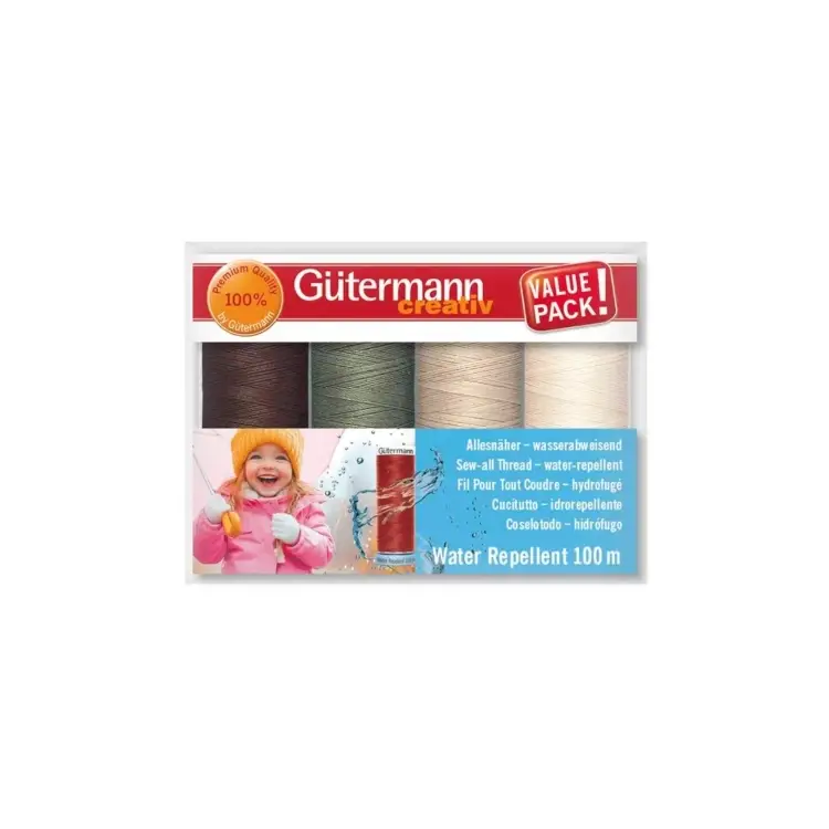 Begrenztes Angebot Gütermann Allesnäher Water Repellent Nähgarn-Set Col. 2