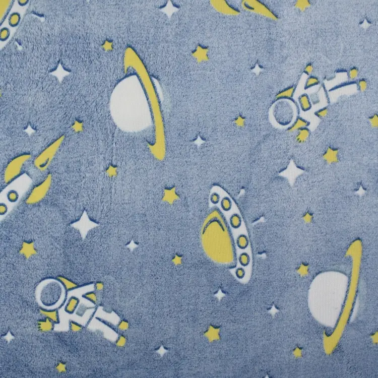 Kracherpreis Wellnessfleece Glow in the Dark Astronaut, blau