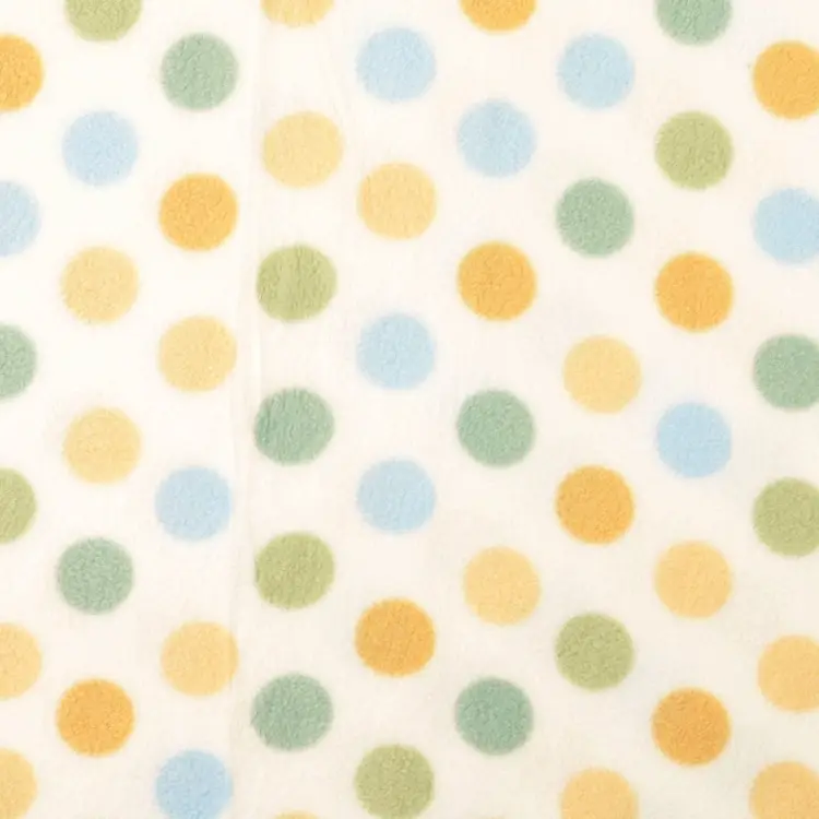 Fleece Antipilling Dots, wollweiss - grün Direktkauf