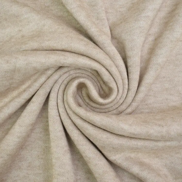 Feinstrickstoff melange, beige Abverkauf