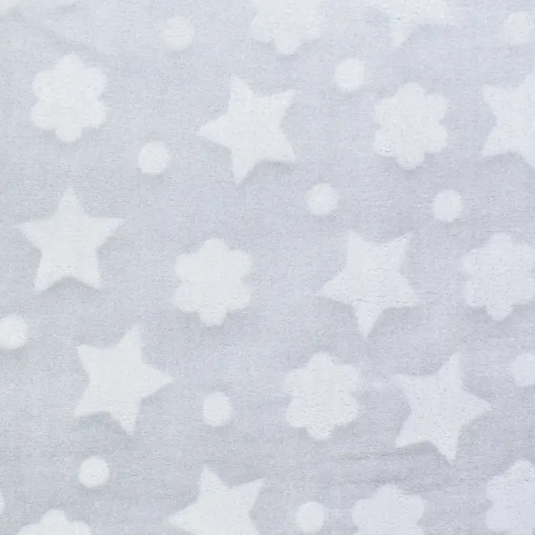 Sofort Bestellen Wellnessfleece Flowers and Stars, hellgrau