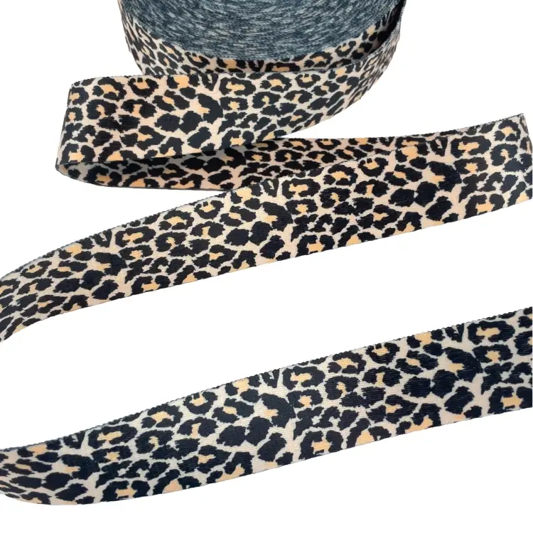Gurtband Doubleface Animal Print, hellgelb Geprüft