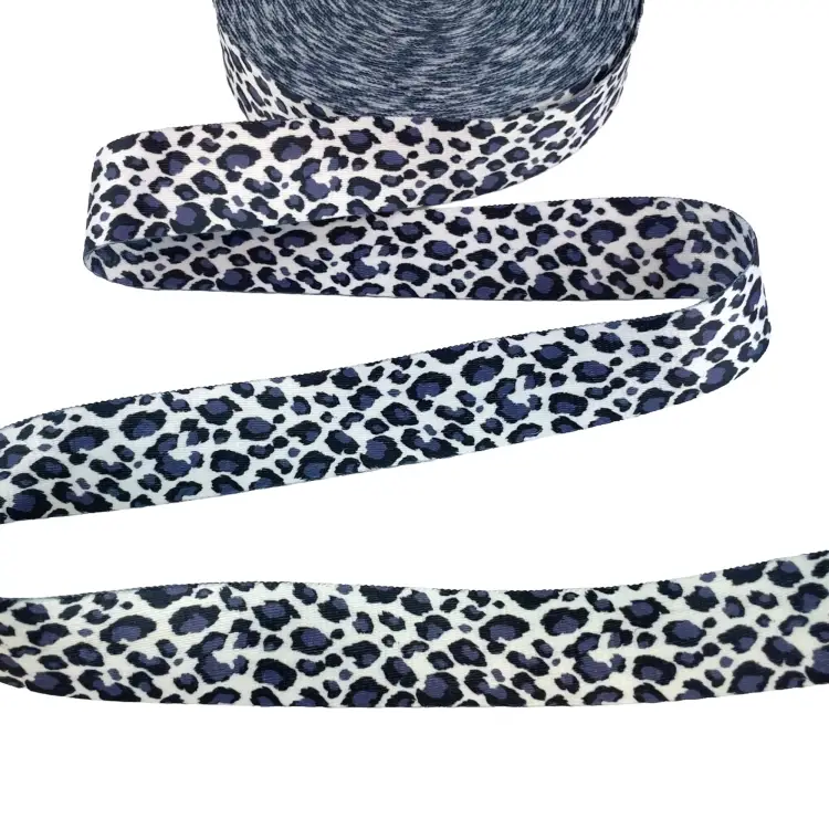 Preis Gesenkt Gurtband Doubleface Animal Print, blau
