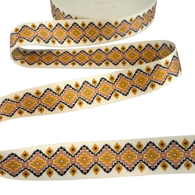 Günstig Gurtband Doubleface Diamond Shape, wollweiß