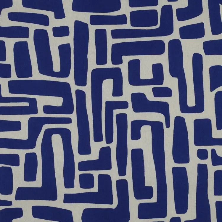 Beschichtete Baumwolle Abstract Shapes, blau Must-Have