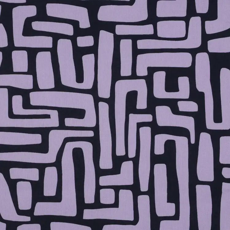 Neuheit Beschichtete Baumwolle Abstract Shapes, flieder